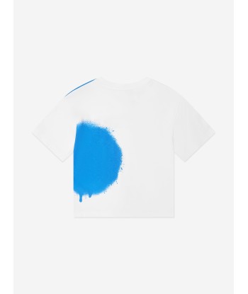 MARC JACOBS Boys Spray Spots T-Shirt in White meilleur choix