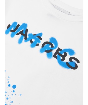 MARC JACOBS Boys Spray Spots T-Shirt in White meilleur choix