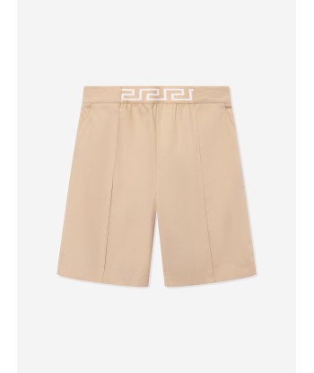 Versace Boys Gabardine Shorts in Beige les muscles