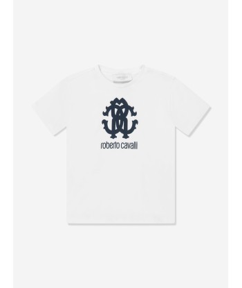 Roberto Cavalli Boys Logo T-Shirt in White france