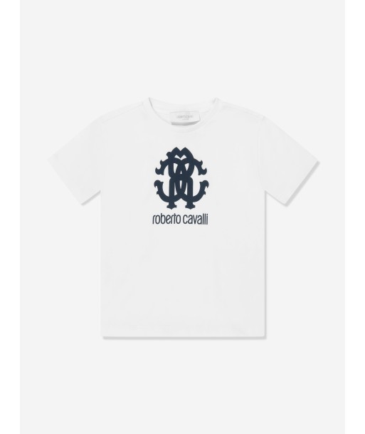 Roberto Cavalli Boys Logo T-Shirt in White france