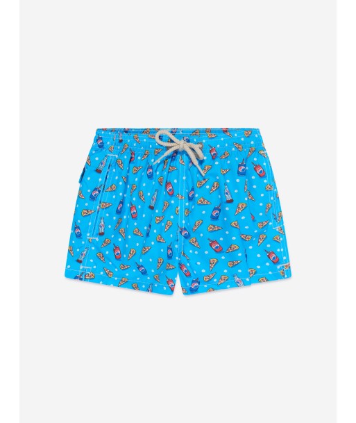 MC2 Saint Barth Boys Pizza Style Swim Shorts in Blue Le MVP de beaucoup