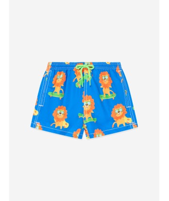 MC2 Saint Barth Boys Skateboard Leo Swim Shorts in Blue vous aussi creer 