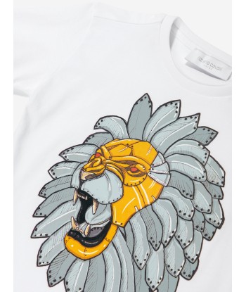 Roberto Cavalli Boys Lion T-Shirt in White plus qu'un jeu 