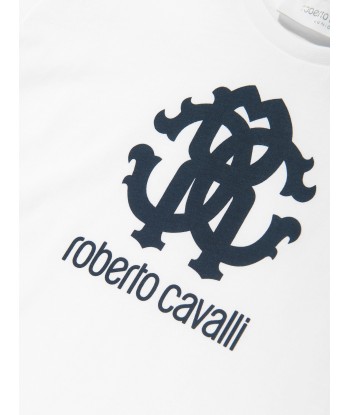 Roberto Cavalli Boys Logo T-Shirt in White france