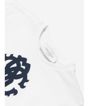 Roberto Cavalli Boys Logo T-Shirt in White france