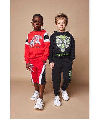 Roberto Cavalli Boys Tiger Hoodie in Black livraison gratuite