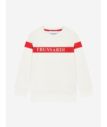 Trussardi Kids Samiel Logo Sweatshirt in White À commander