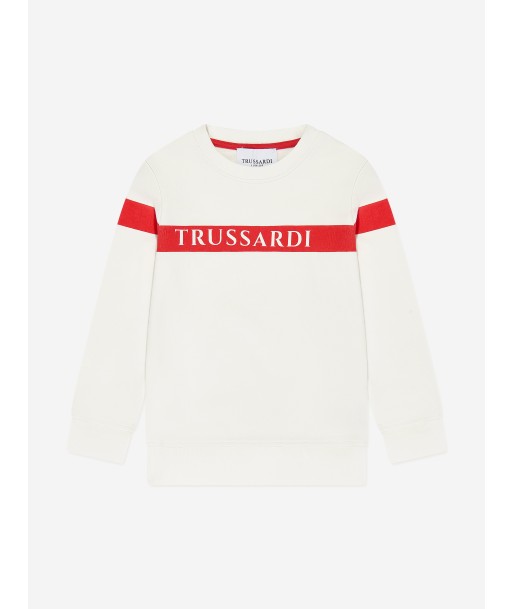 Trussardi Kids Samiel Logo Sweatshirt in White À commander