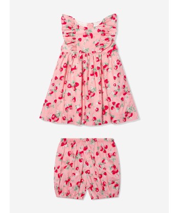 Rachel Riley Baby Girls Strawberry Sundress And Bloomers in Pink Faites des économies