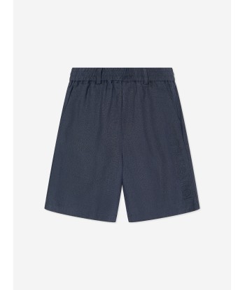 Trussardi Boys Nauta Linen Bermuda Shorts in Blue JUSQU'A -70%! 