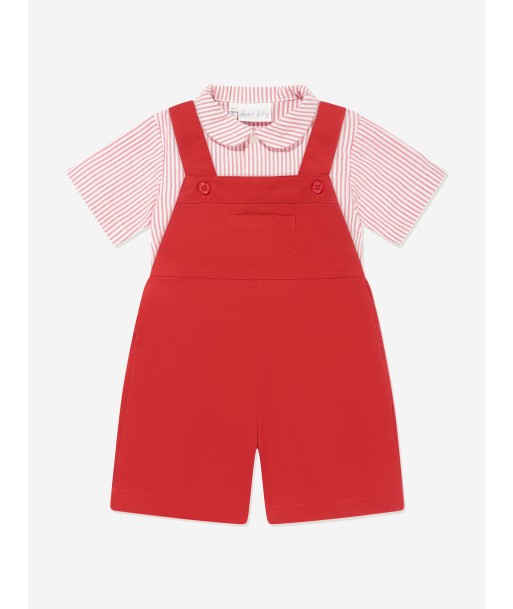 Rachel Riley Baby Boys Dungaree Set in Red la colonne vertébrale