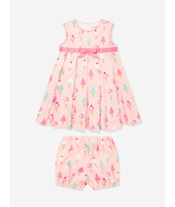 Rachel Riley Baby Girls Ice Cream Dress And Bloomers in Pink Economisez 