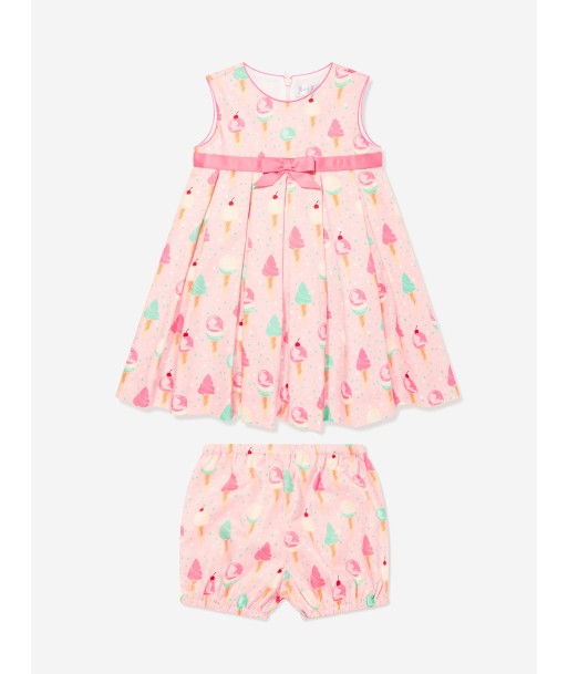 Rachel Riley Baby Girls Ice Cream Dress And Bloomers in Pink Economisez 