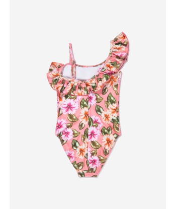 Selini Action Girls Floral Swimsuit in Pink votre