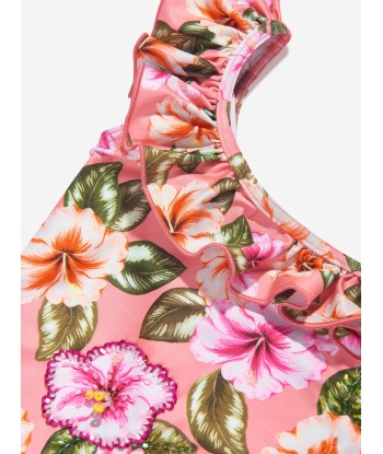 Selini Action Girls Floral Swimsuit in Pink votre