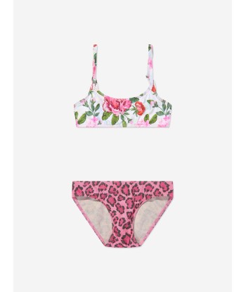 Selini Action Girls Leopard And Floral Bikini in Pink de la marque