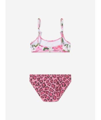 Selini Action Girls Leopard And Floral Bikini in Pink de la marque