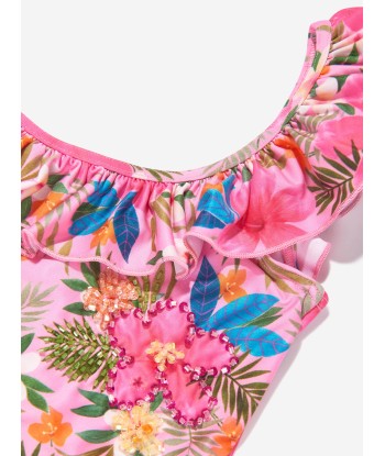 Selini Action Girls Floral Swimsuit in Pink 2023