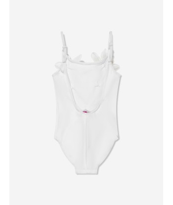 Selini Action Girls Flower Swimsuit in White offre 