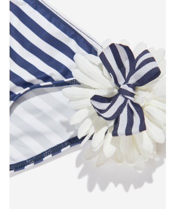 Selini Action Girls Striped Flower Bikini in Blue du meilleur 