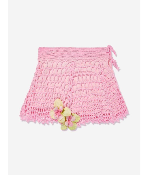 Selini Action Girls Knitted Flower Skirt in Pink de l' environnement