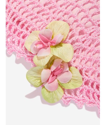 Selini Action Girls Knitted Flower Skirt in Pink de l' environnement