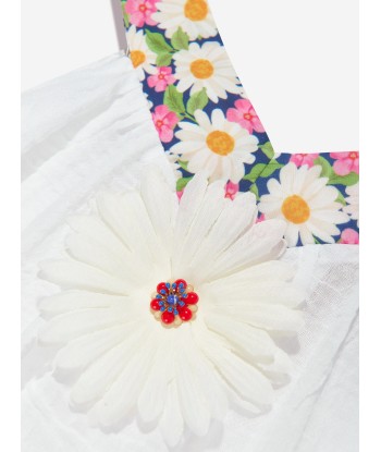 Selini Action Girls Daisy Beach Dress in White en linge