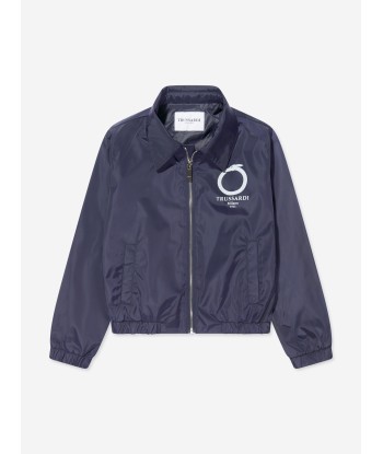 Trussardi Boys Balio Zip Up jacket in Navy 2023