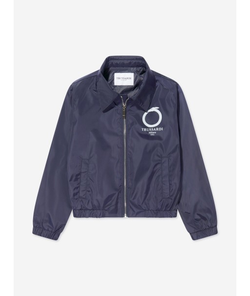 Trussardi Boys Balio Zip Up jacket in Navy 2023