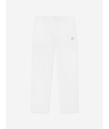 Trussardi Boys Tofinuo Logo Trousers in White votre restaurant rapide dans 