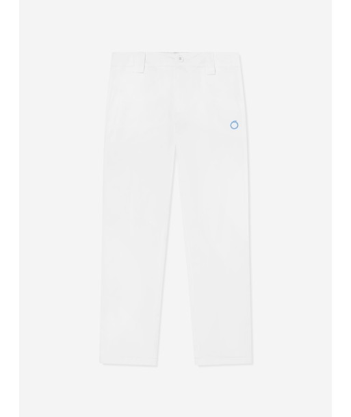 Trussardi Boys Tofinuo Logo Trousers in White votre restaurant rapide dans 