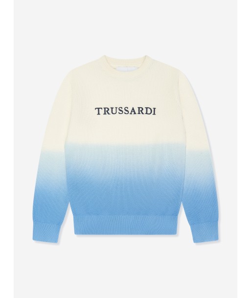 Trussardi Boys Adorf Dip Dye Sweatshirt in White 50% de réduction en Octobre 2024