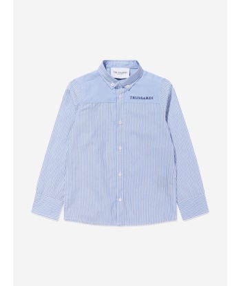 Trussardi Boys Ravazeti Pocket Shirt in Blue Le MVP de beaucoup