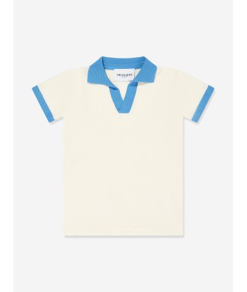 Trussardi Boys Achen Polo Shirt in Ivory Economisez 