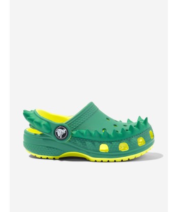 Crocs Boys Classic Spikes Clog in Green la chaussure