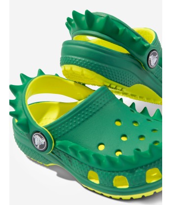 Crocs Boys Classic Spikes Clog in Green la chaussure