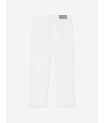 Trussardi Boys Tofinuo Logo Trousers in White votre restaurant rapide dans 