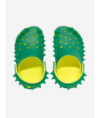 Crocs Boys Classic Spikes Clog in Green la chaussure