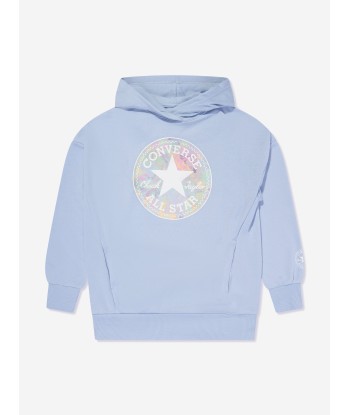 Converse Girls Oversized Chuck Patch Hoodie in Blue français