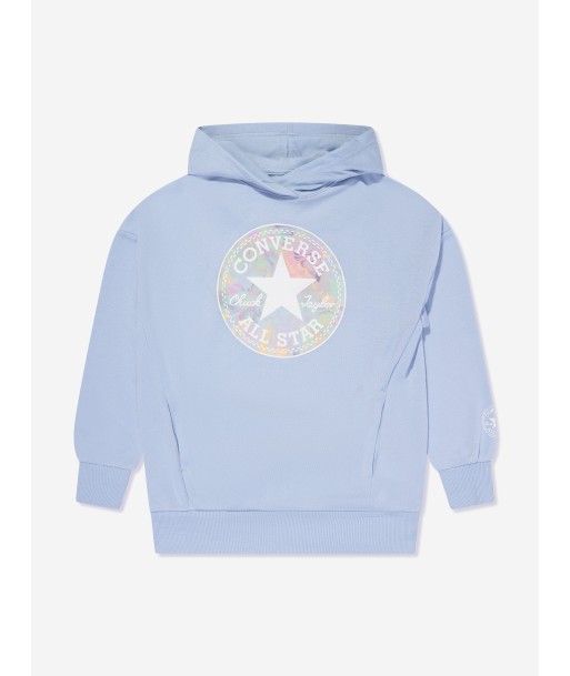 Converse Girls Oversized Chuck Patch Hoodie in Blue français