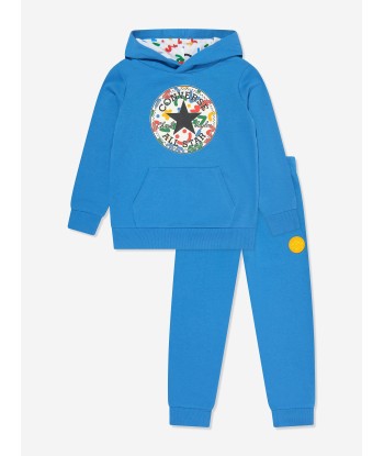 Converse Boys Squiggle Pattern Hoodie And Jogger Set in Blue le concept de la Pate a emporter 