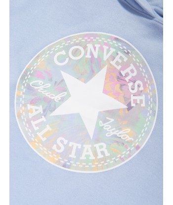 Converse Girls Oversized Chuck Patch Hoodie in Blue français