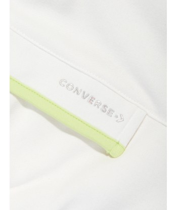 Converse Girls Half Zip Boxy Utility Hoodie in Ivory Les magasins à Paris