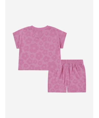 Converse Girls Floral Jacquard Short Set in Pink pas cher chine