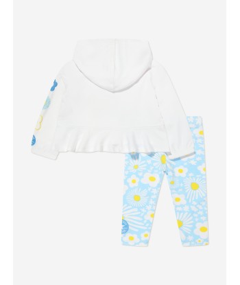 Converse Girls Floral Logo Hoodie And Leggings Set in White de pas cher