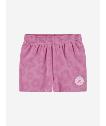 Converse Girls Floral Jacquard Short Set in Pink pas cher chine