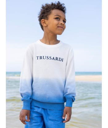 Trussardi Boys Adorf Dip Dye Sweatshirt in White 50% de réduction en Octobre 2024