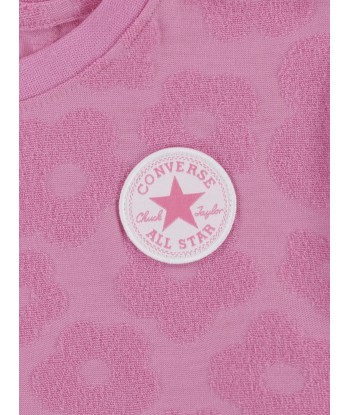 Converse Girls Floral Jacquard Short Set in Pink pas cher chine