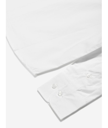 Trussardi Boys Delher Logo Shirt in White Toutes les collections ici